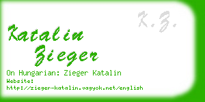 katalin zieger business card